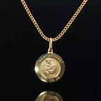 14K Solid Saint Anthony Medallion