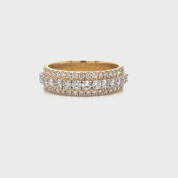 White Gold Pave Diamond Band in 14K