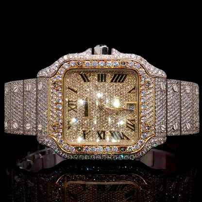 Diamond 19 CTW Cartier Santos Medium Two Tone