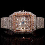 Diamond 19 CTW Cartier Santos Medium Two Tone Rose Gold