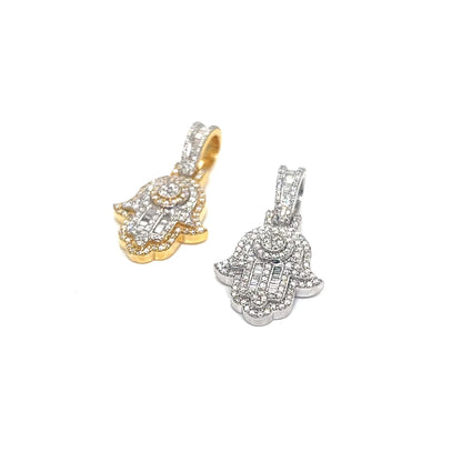 Extra Small Hamsa Diamond Pendant