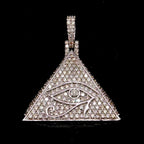 14K White Gold Diamond Eye of Horus Pendant