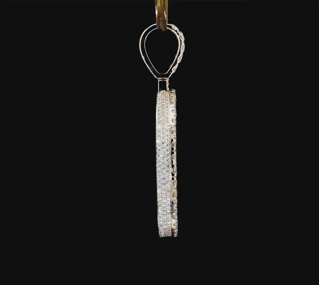 Diamond memory pendant 2"