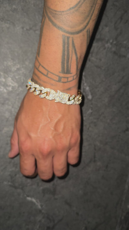 12MM Lab Diamond Cuban Bracelet