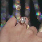 4CT Marquise-Cut Lab Diamond Engagement Ring