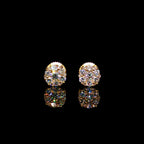 6MM Lab Diamond Cluster Earrings 14K Gold