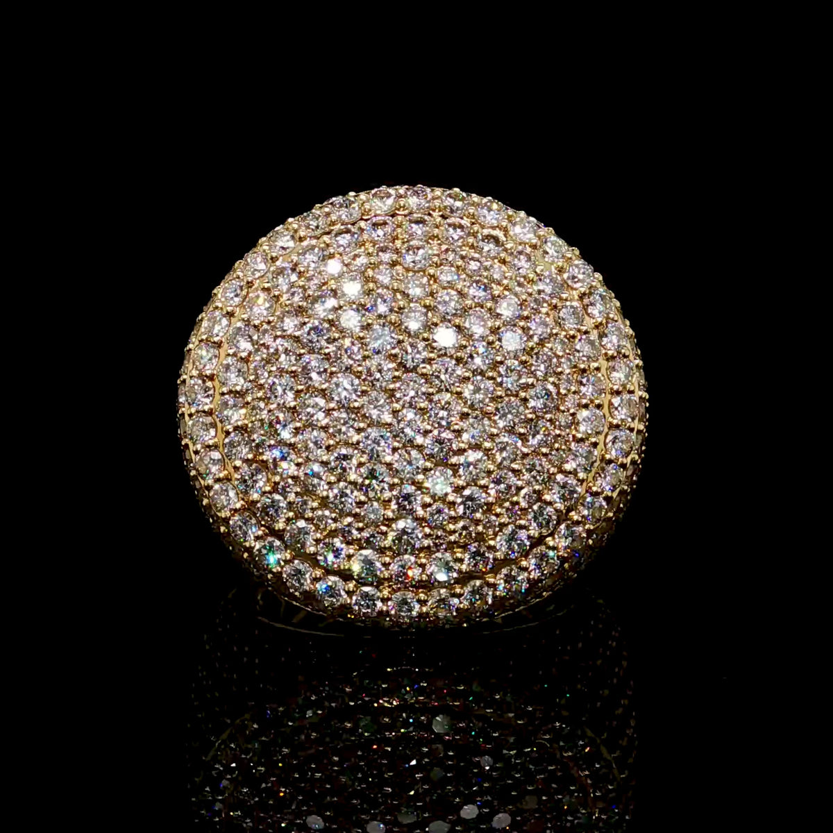 Diamond Cluster Dome Ring