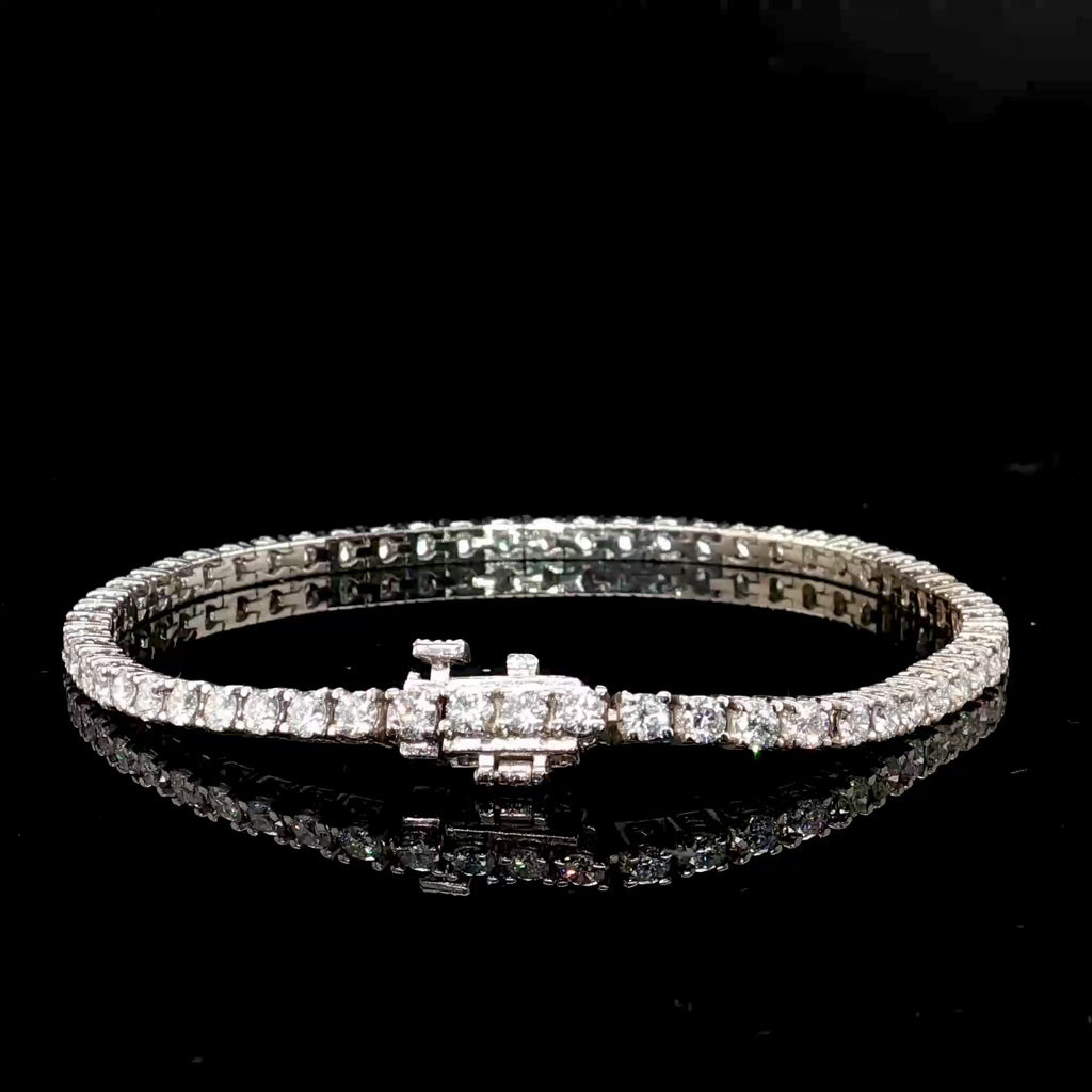 Lab Diamond Tennis Bracelet 7 Pointer