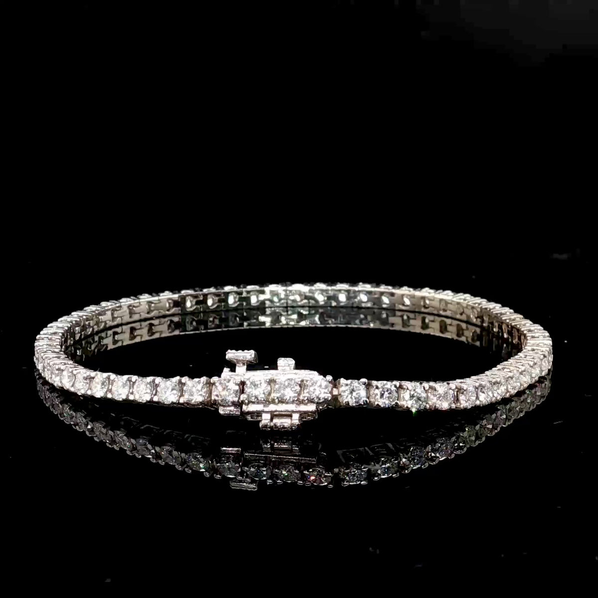 Lab Diamond Tennis Bracelet 7 Pointer