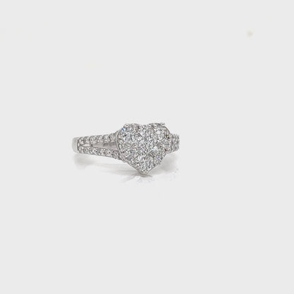 1.5CT Heart-Set Diamond Ring