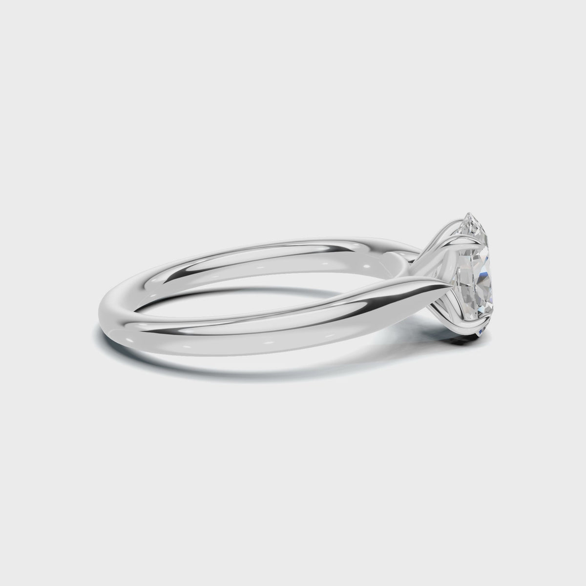 Classic 1 CT Oval Solitaire Lab Diamond Ring