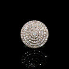 14k White Gold Diamond Round Men’s Ring