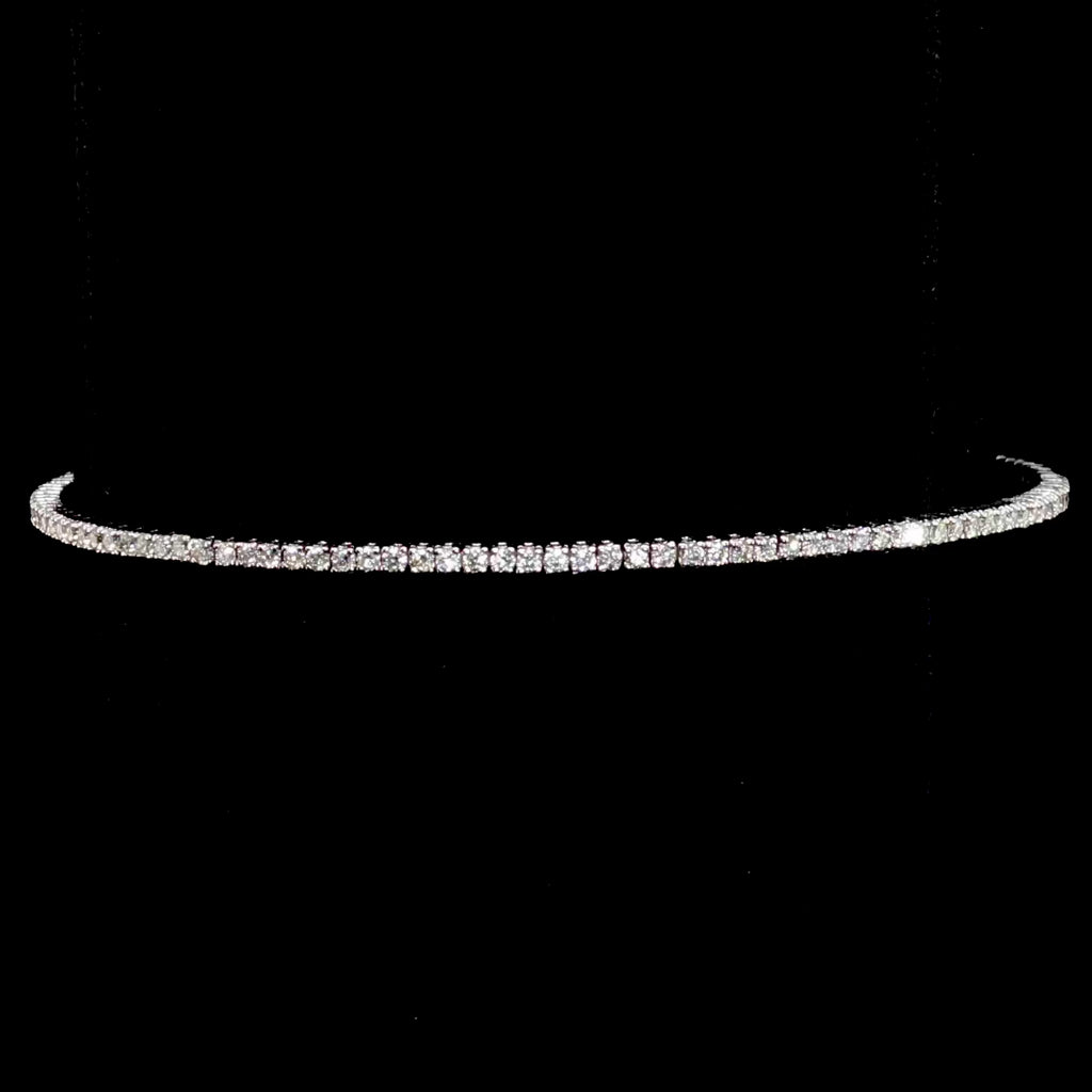 Natural Flexible Tennis Bangle 15pt 360 degrees