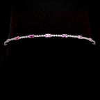 14k Gold Pink Diamond Bangle