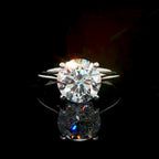 3CT Round Brilliant Cut Lab Diamond Elegant Ring