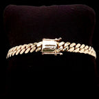 8mm Handmade Cuban Link Solid 14k Gold Bracelet
