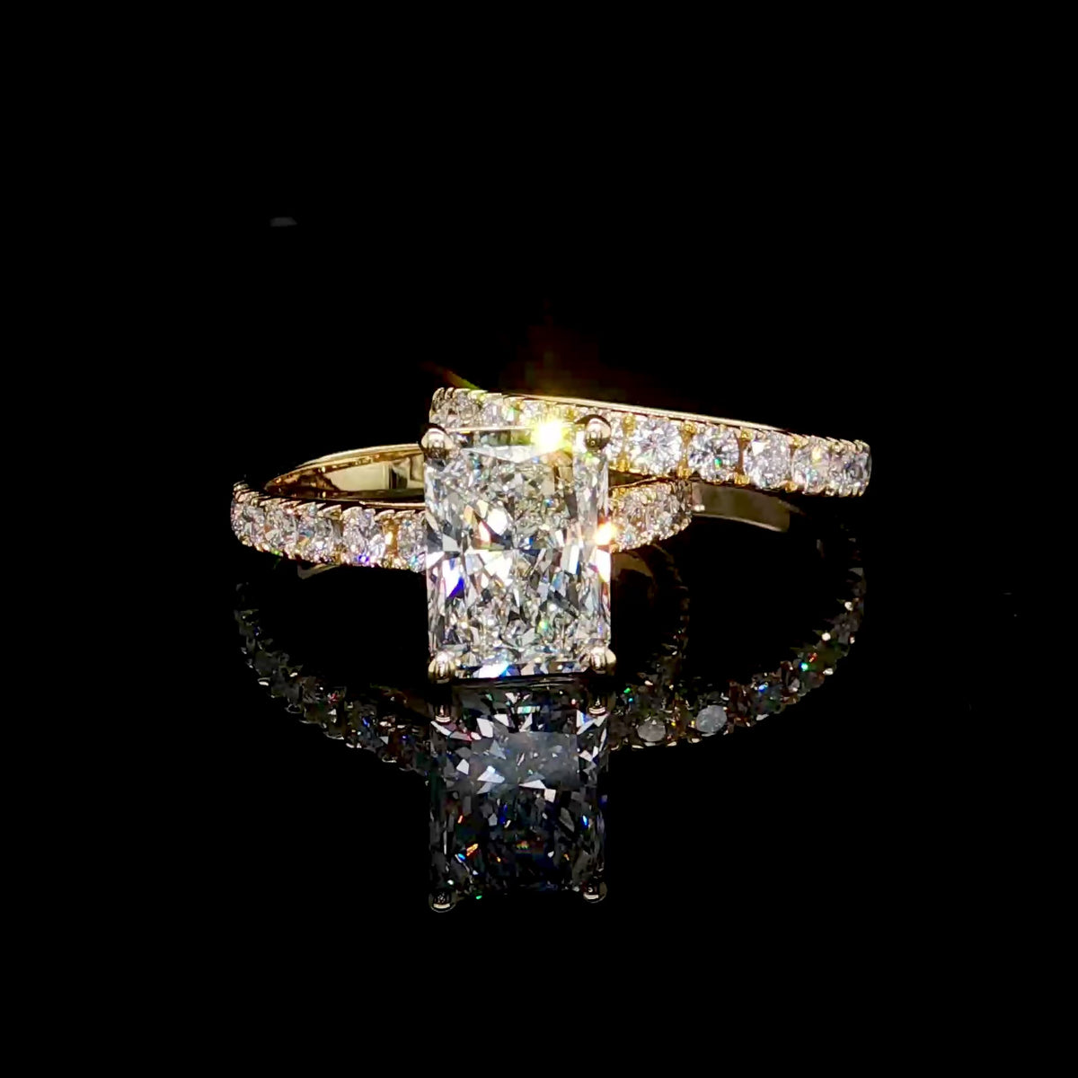 Radiant Diamond Ring Set