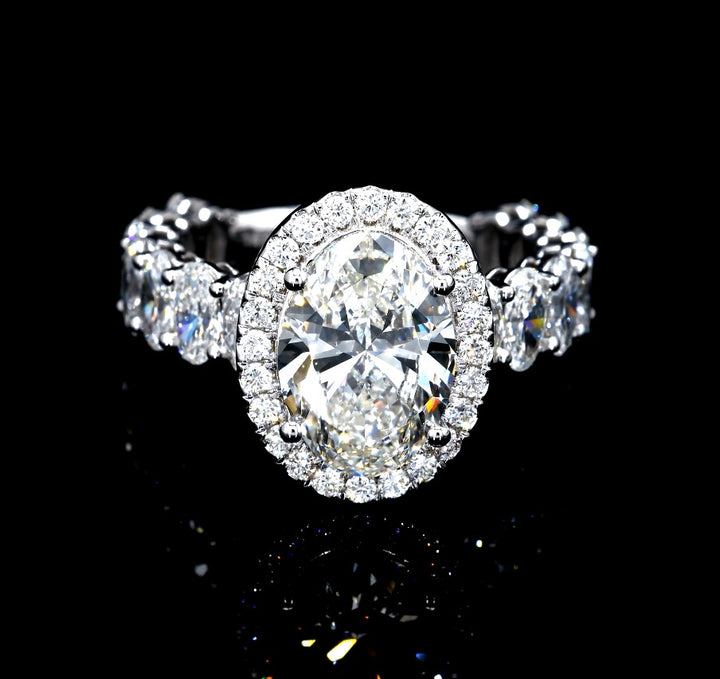 Oval-Cut Lab Diamond Engagement Ring