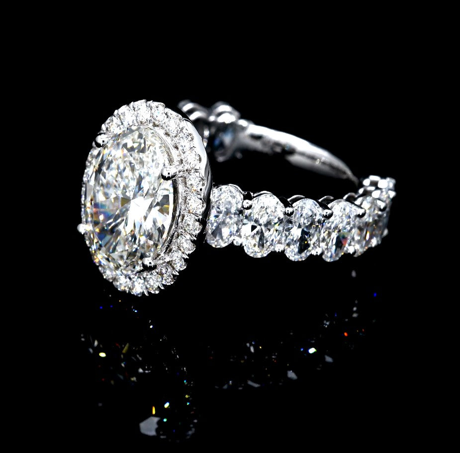 Oval-Cut Lab Diamond Engagement Ring