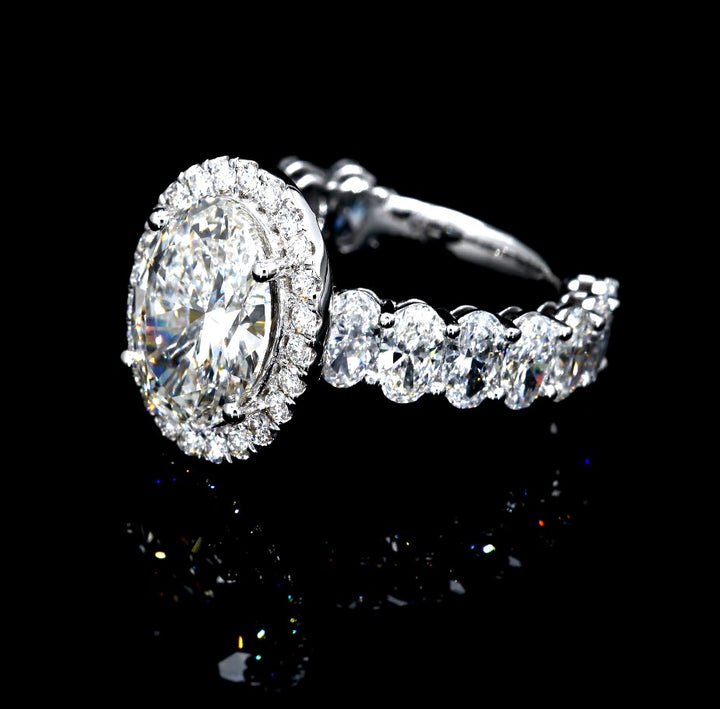 Oval-Cut Lab Diamond Engagement Ring