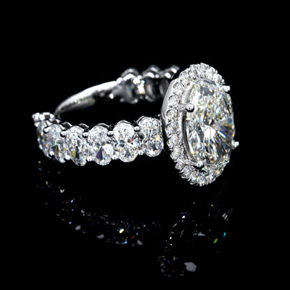 Oval-Cut Lab Diamond Engagement Ring