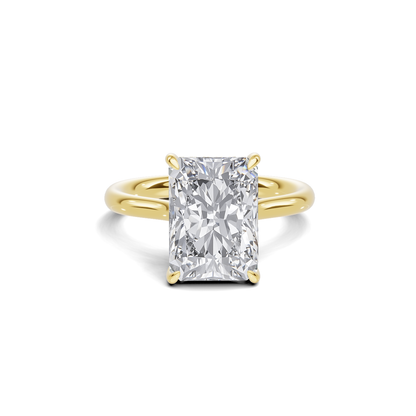 3.5 CT Radiant Cut Solitaire with Hidden Halo