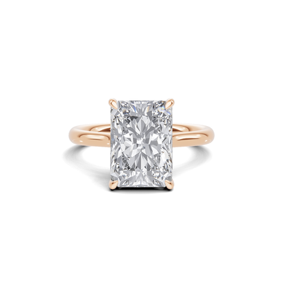 3.5 CT Radiant Cut Solitaire with Hidden Halo