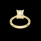 4 CT Radiant Cut Pavé Diamond Ring with Hidden Halo