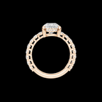 4 3/4 Pear Diamond Hidden Halo Eternity Ring