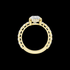 4 3/4 Pear Diamond Hidden Halo Eternity Ring