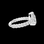 4 3/4 Pear Diamond Hidden Halo Eternity Ring