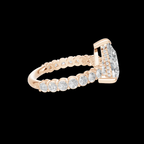 4 3/4 Pear Diamond Hidden Halo Eternity Ring