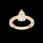 4 3/4 Pear Diamond Hidden Halo Eternity Ring