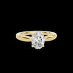 Classic 1 CT Oval Solitaire Lab Diamond Ring