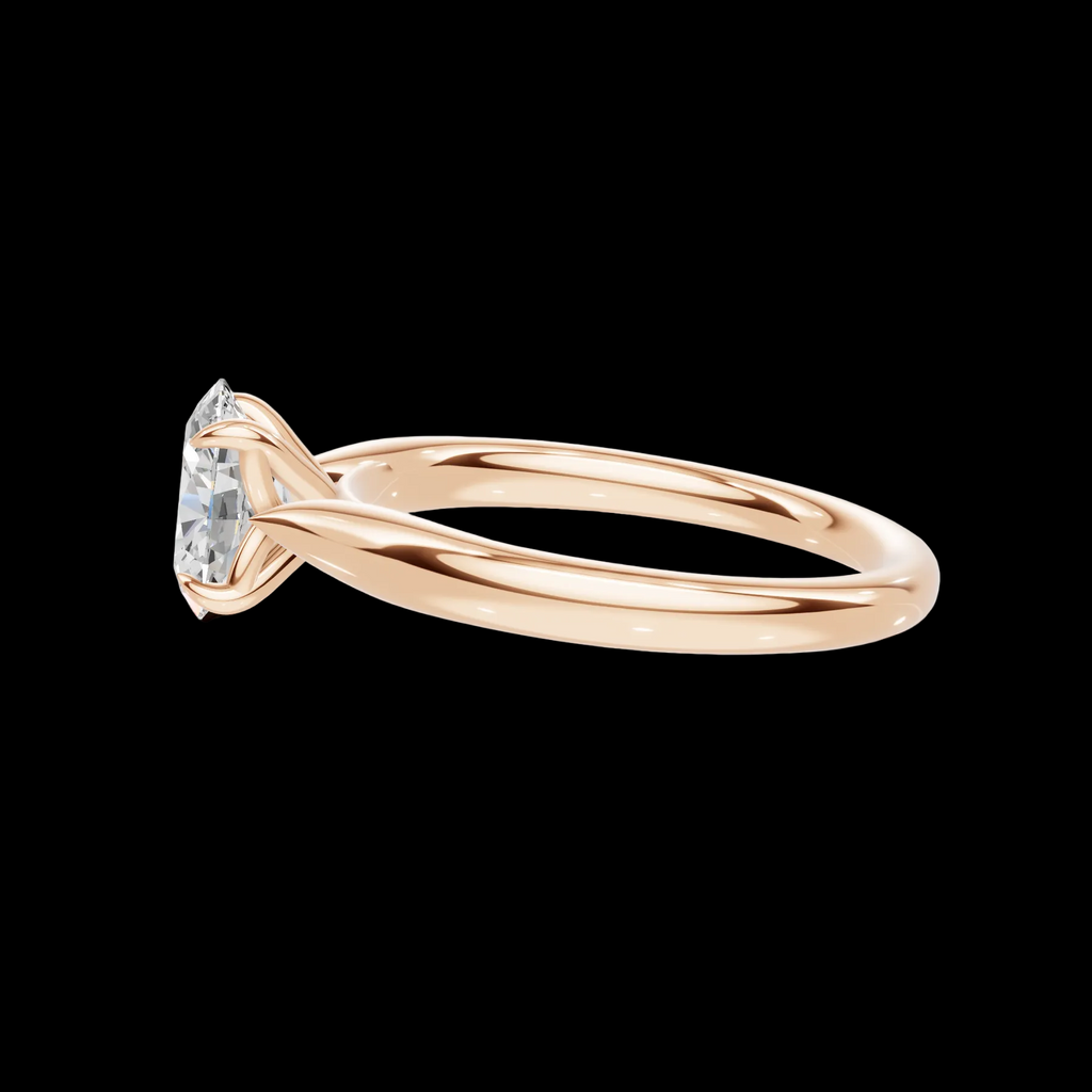 Classic 1 CT Oval Solitaire Lab Diamond Ring