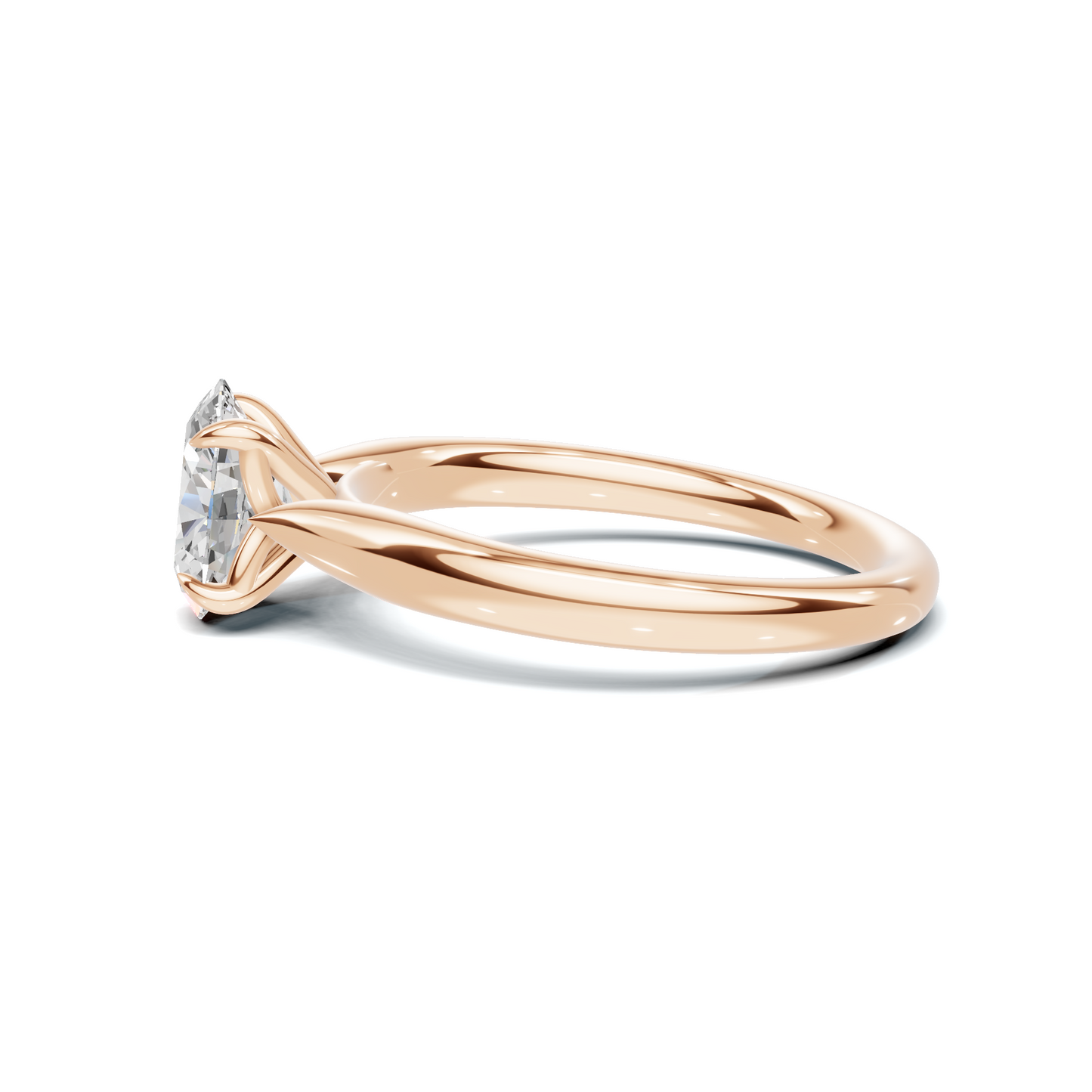Classic 1 CT Oval Solitaire Lab Diamond Ring