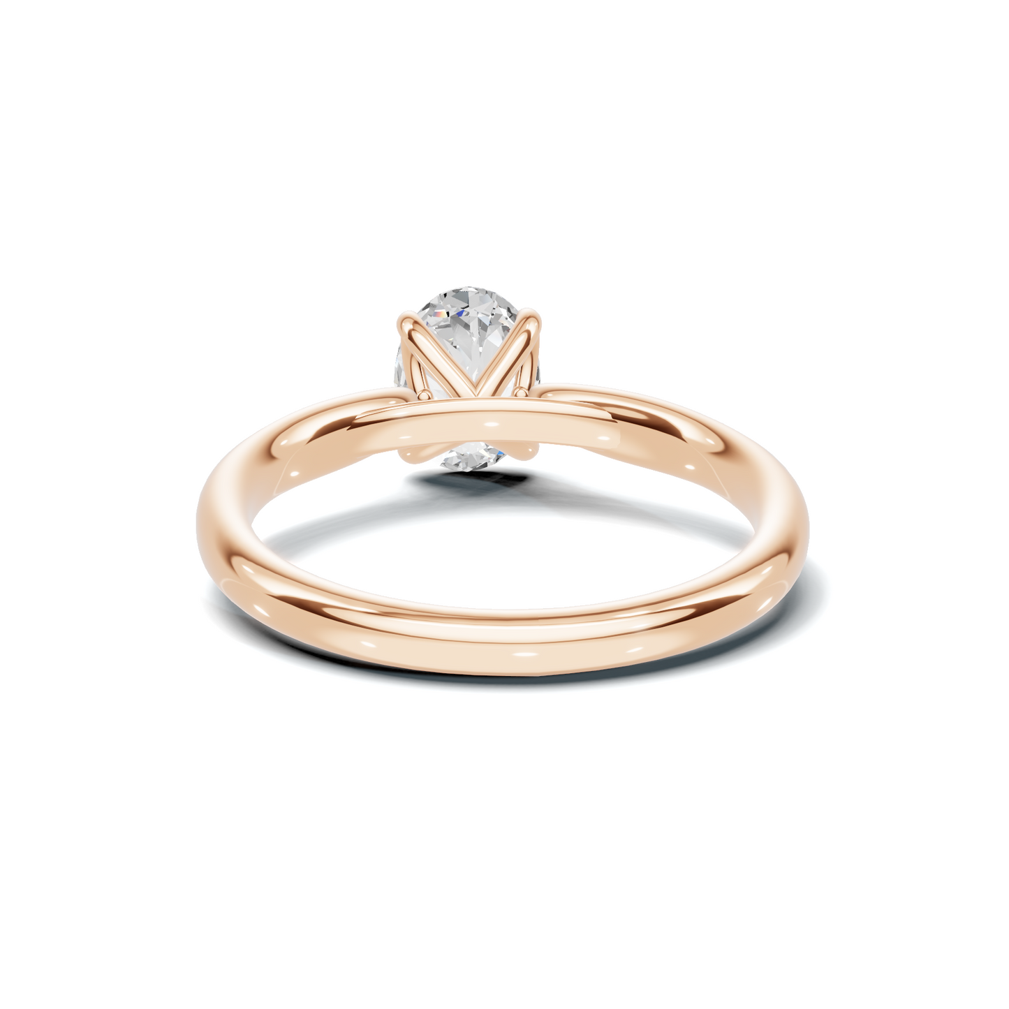 Classic 1 CT Oval Solitaire Lab Diamond Ring