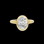 Modern 2.2 CT Oval Bezel Solitaire Ring