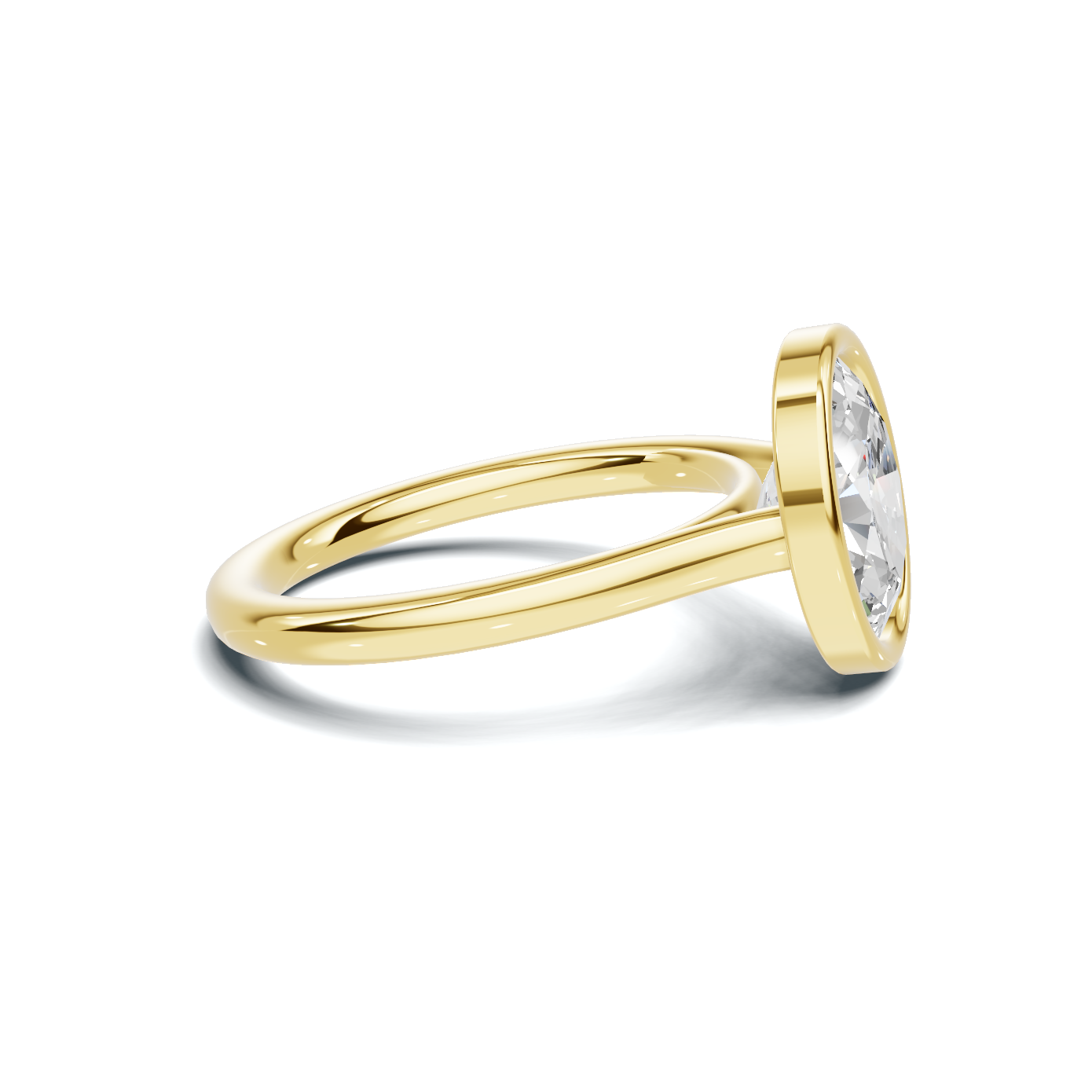 Modern 2.2 CT Oval Bezel Solitaire Ring