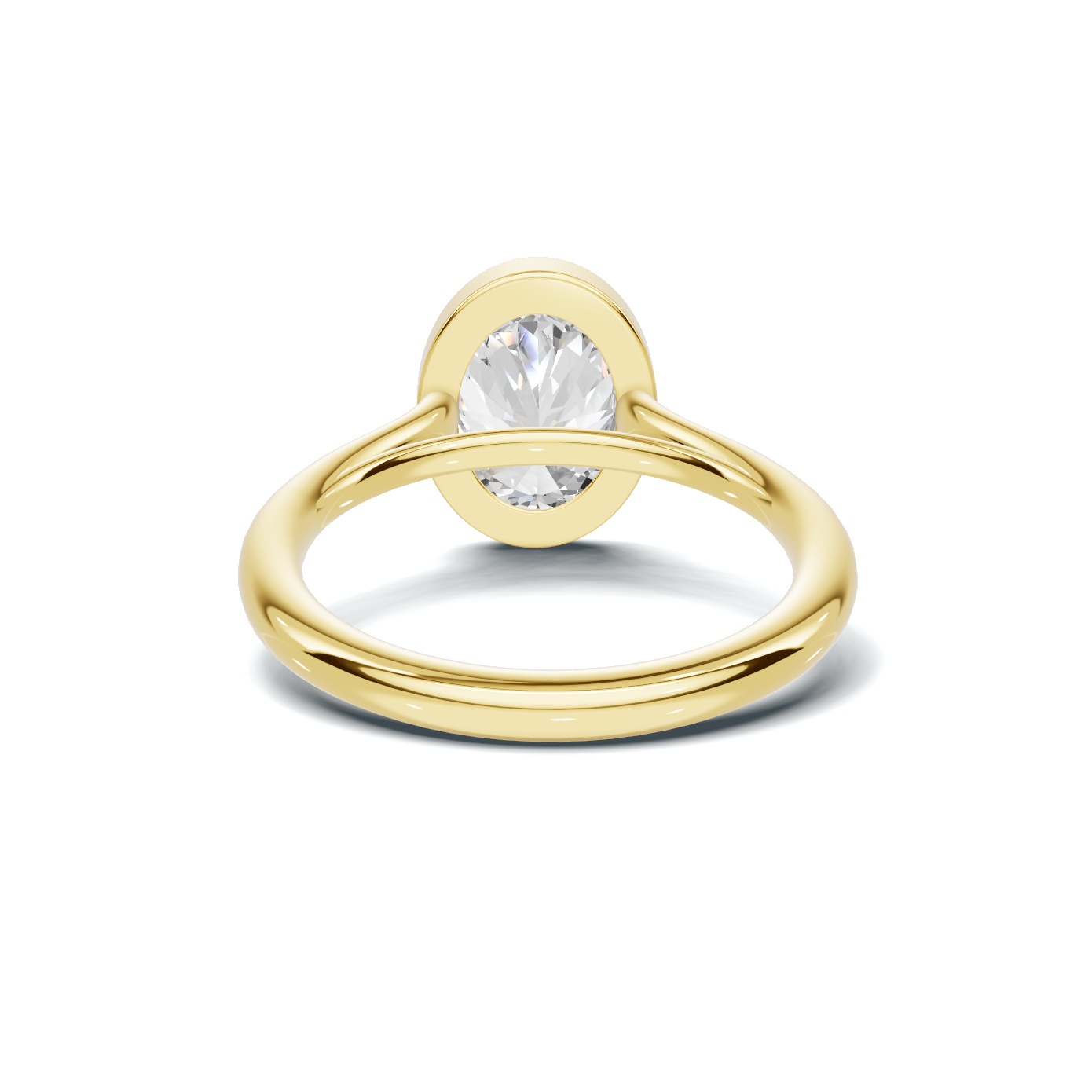 Modern 2.2 CT Oval Bezel Solitaire Ring