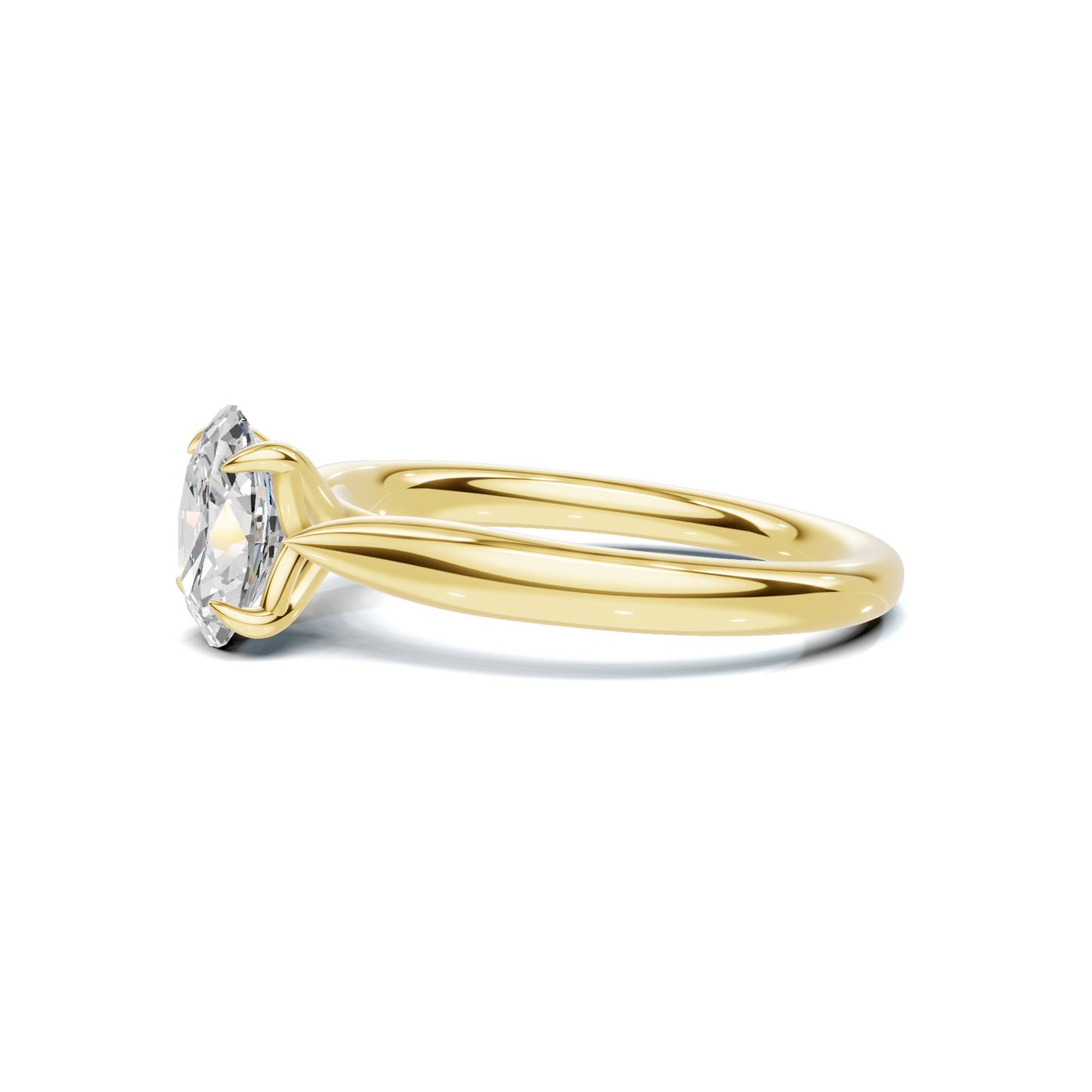 Classic 1 CT Oval Solitaire Lab Diamond Ring