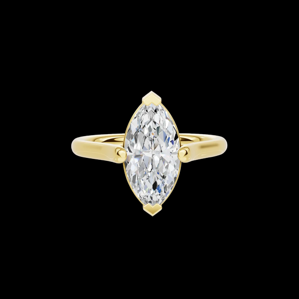 Elegant 2 CT Marquise Solitaire Diamond Ring