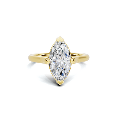 Elegant 2 CT Marquise Solitaire Diamond Ring