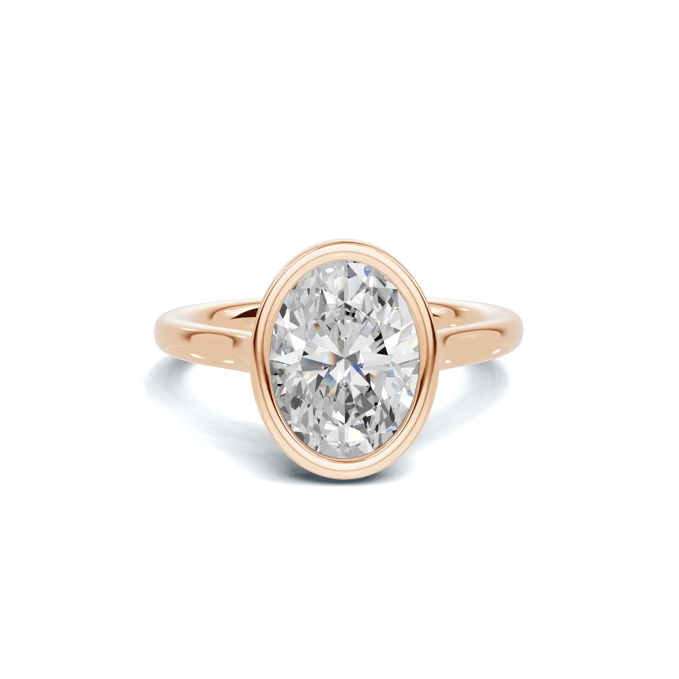 Modern 2.2 CT Oval Bezel Solitaire Ring
