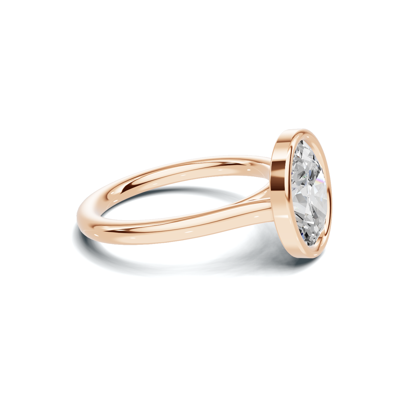 Modern 2.2 CT Oval Bezel Solitaire Ring