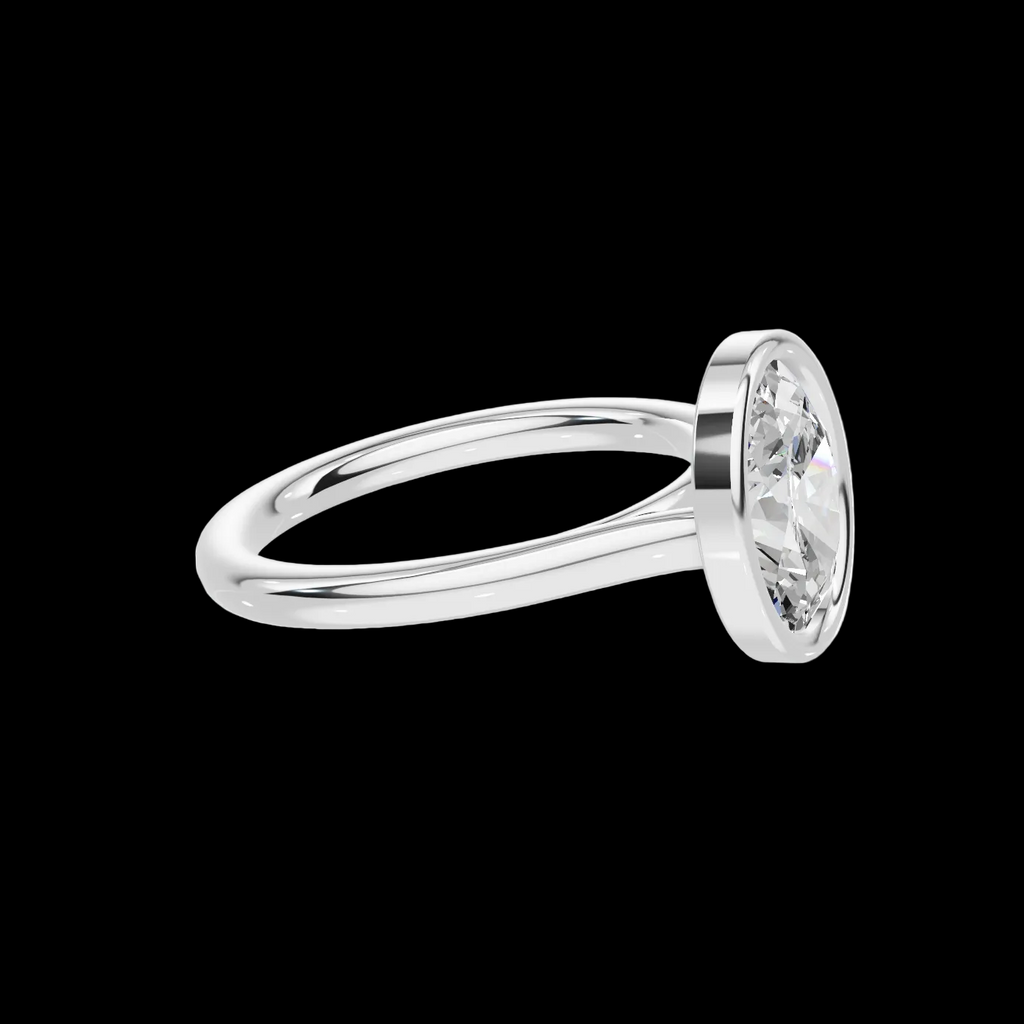 Modern 2.2 CT Oval Bezel Solitaire Ring