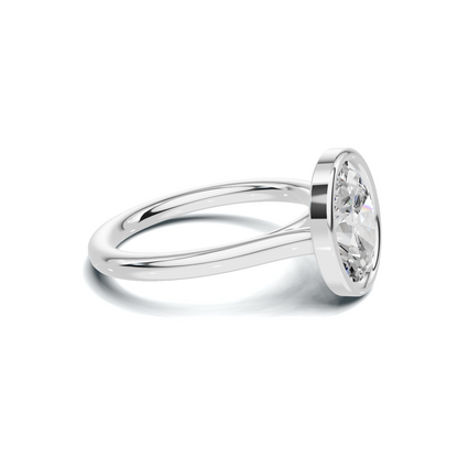 Modern 2.2 CT Oval Bezel Solitaire Ring
