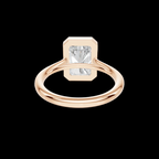 Modern 3 CT Radiant Cut Bezel Solitaire Ring
