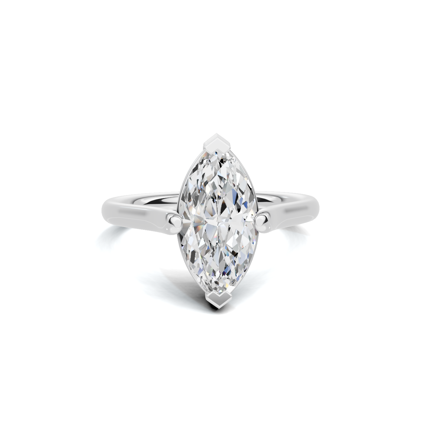 Elegant 2 CT Marquise Solitaire Diamond Ring