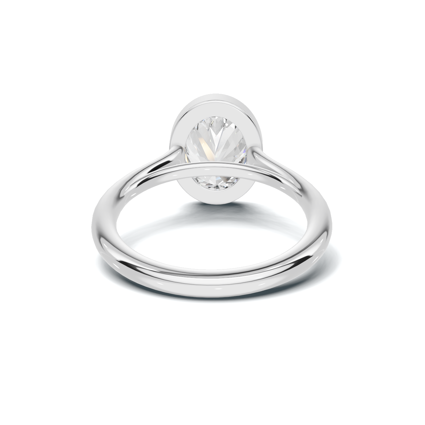 Modern 2.2 CT Oval Bezel Solitaire Ring
